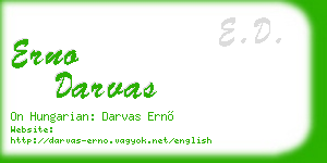 erno darvas business card